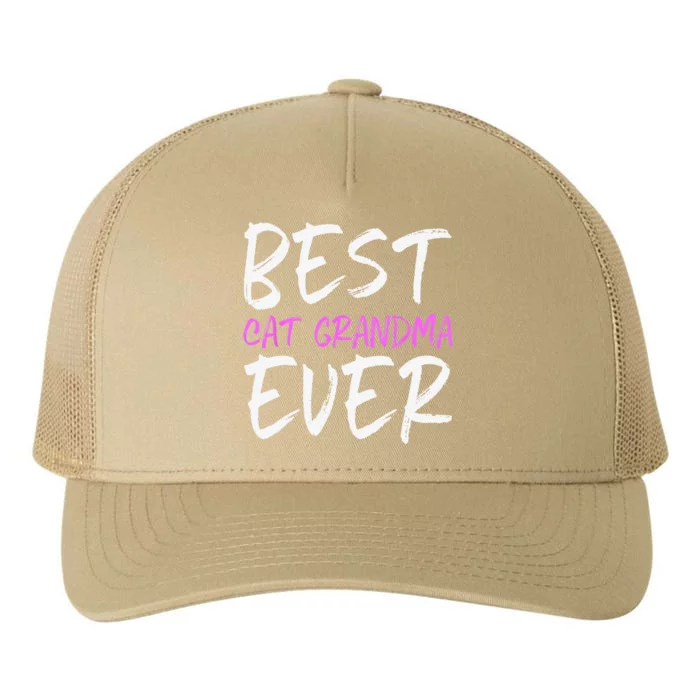 Best Cat Grandma Ever Funny Yupoong Adult 5-Panel Trucker Hat