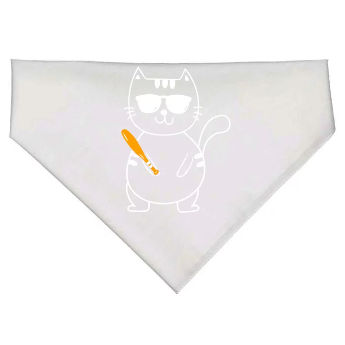 Baseball Cat Gift Funny Baseball Player Baseballer Gift USA-Made Doggie Bandana