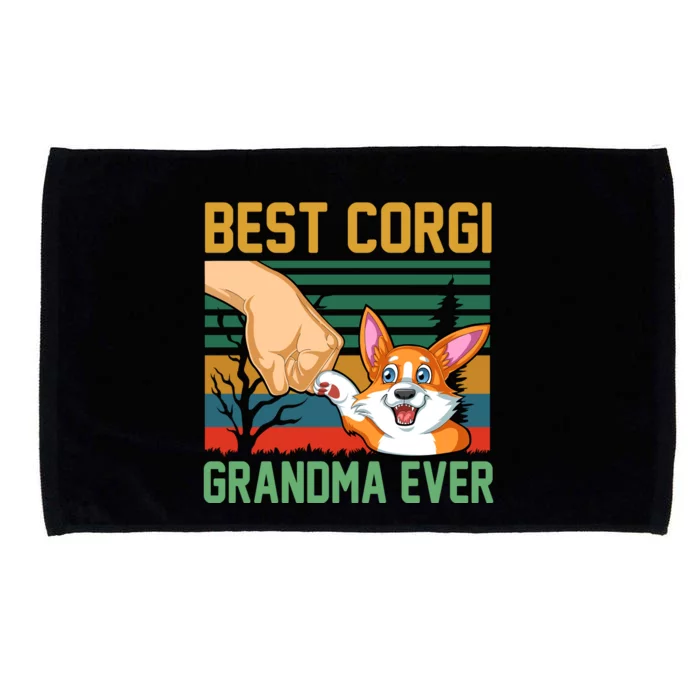 Best Corgi Grandma Ever Microfiber Hand Towel