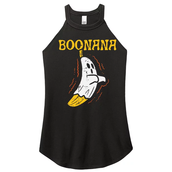 Boonana Cute Ghost Banana Halloween Costume Women’s Perfect Tri Rocker Tank