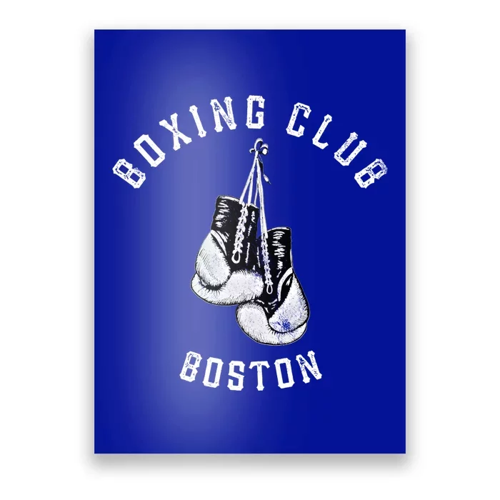 Boxing Club Gift Boston Gloves Fighter Gift Poster