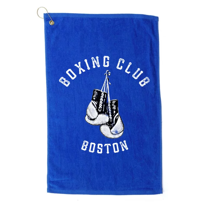 Boxing Club Gift Boston Gloves Fighter Gift Platinum Collection Golf Towel