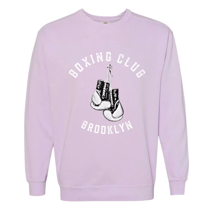 Boxing Club Gift Brooklyn Gloves Fighter New York City Gift Garment-Dyed Sweatshirt