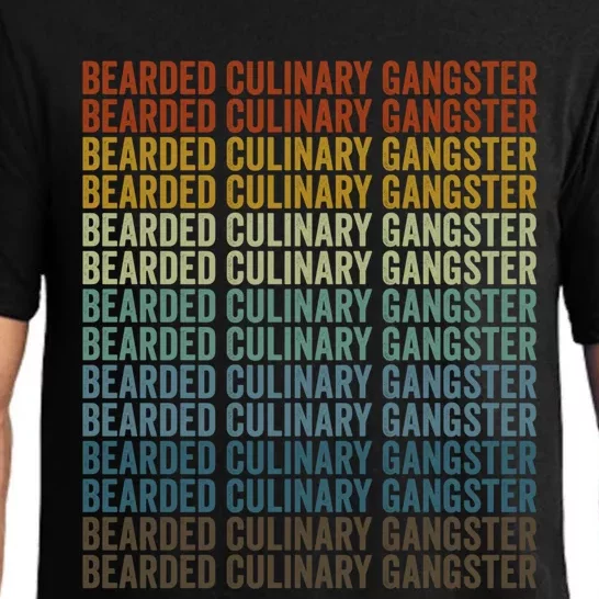 Bearded Culinary Gangster Chef Cooking Culinary Gangster Gift Pajama Set