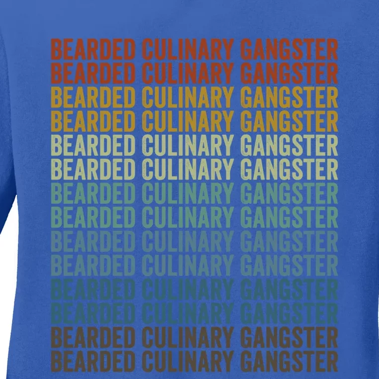 Bearded Culinary Gangster Chef Cooking Culinary Gangster Gift Ladies Long Sleeve Shirt