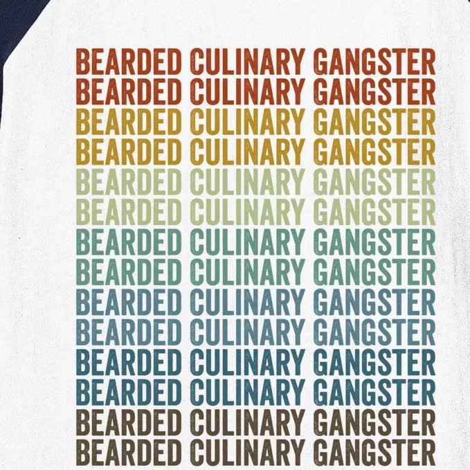 Bearded Culinary Gangster Chef Cooking Culinary Gangster Gift Baseball Sleeve Shirt