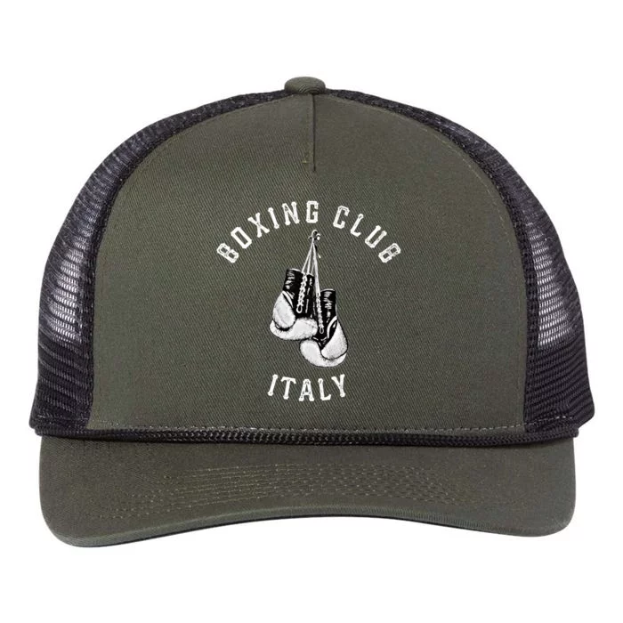 Boxing Club Gift Italy Gloves Fighter Italian Gift Retro Rope Trucker Hat Cap