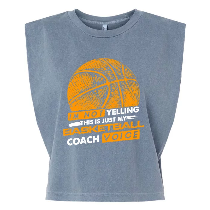 Basketball Coach Gift Idea Funny Saying Coaching Great Gift Garment-Dyed Women's Muscle Tee