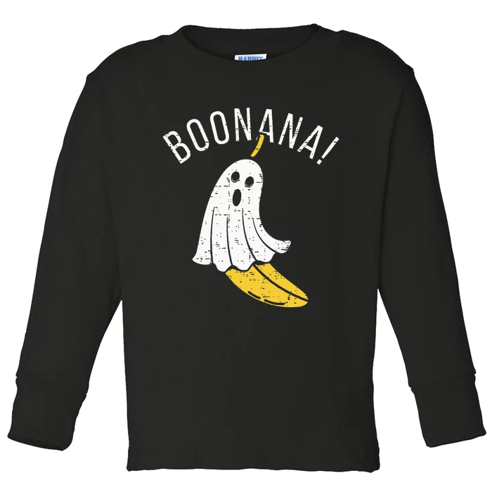 Boonana Cute Ghost Banana Halloween Costume Toddler Long Sleeve Shirt