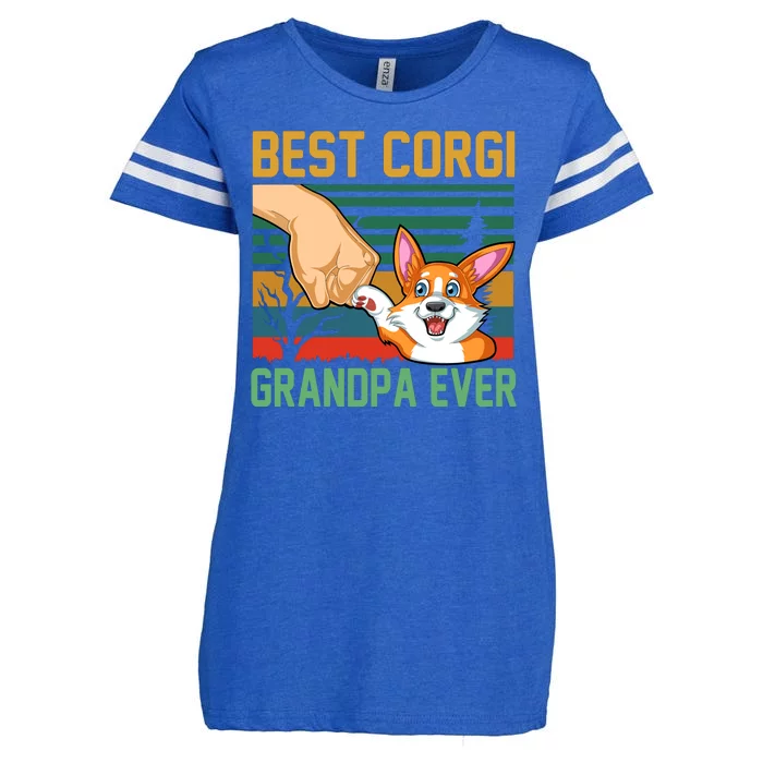 Best Corgi Grandpa Ever Enza Ladies Jersey Football T-Shirt