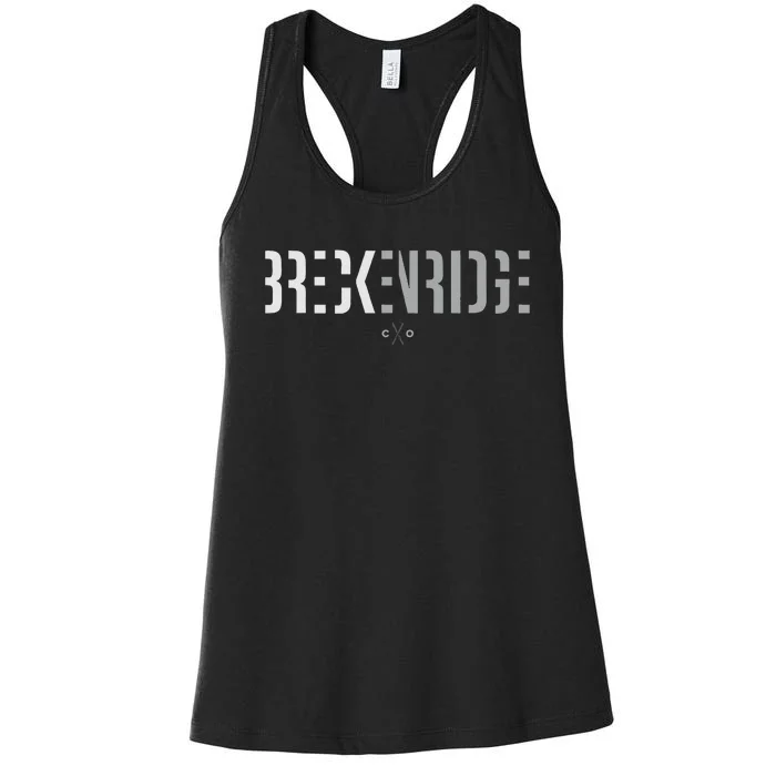 Breckenridge Colorado Graphic Ski Women's Racerback Tank