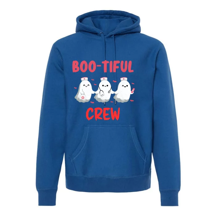 Boo Crew Ghost Halloween Paramedic Nurse Spooky Costume Cute Gift Premium Hoodie