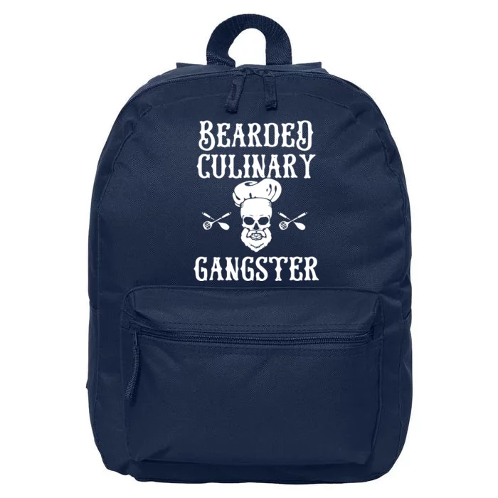 Bearded Culinary Gangster Vintage Cooking Guru 16 in Basic Backpack