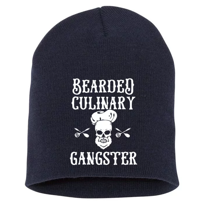 Bearded Culinary Gangster Vintage Cooking Guru Short Acrylic Beanie