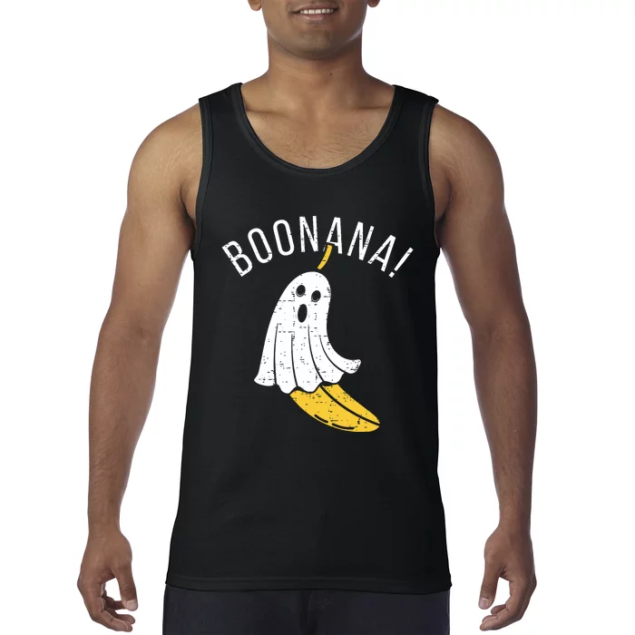 Boonana Cute Ghost Banana Halloween Costume Tank Top