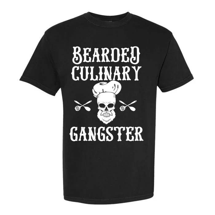 Bearded Culinary Gangster Vintage Cooking Guru Gift Garment-Dyed Heavyweight T-Shirt