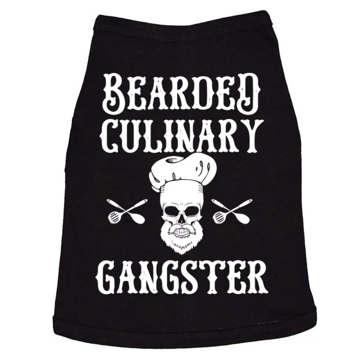 Bearded Culinary Gangster Vintage Cooking Guru Gift Doggie Tank