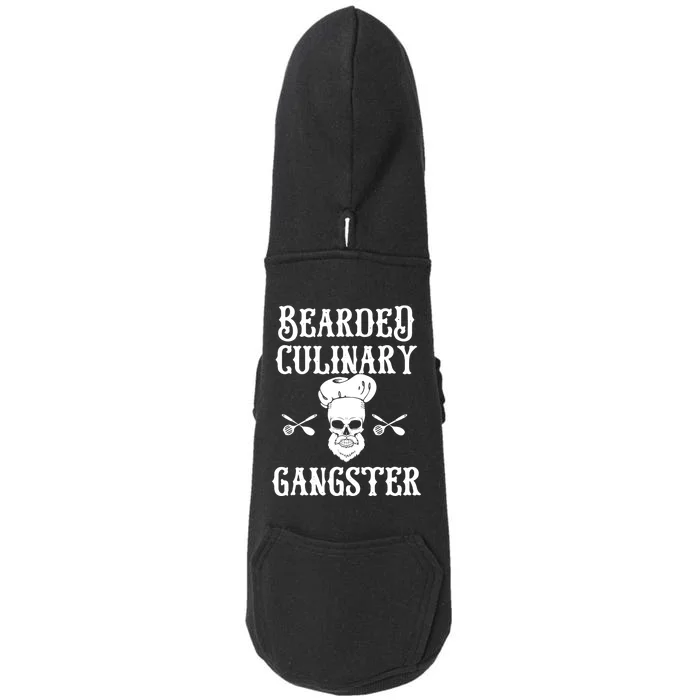 Bearded Culinary Gangster Vintage Cooking Guru Gift Doggie 3-End Fleece Hoodie