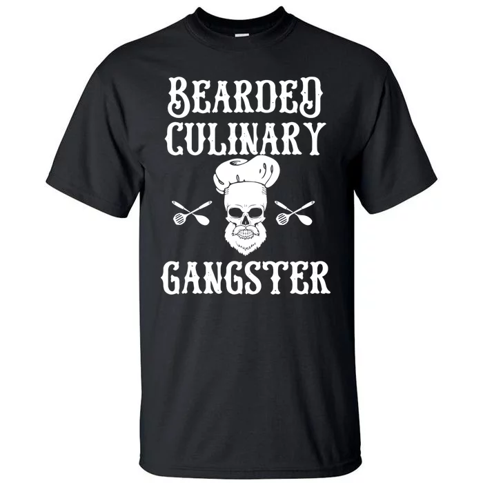 Bearded Culinary Gangster Vintage Cooking Guru Gift Tall T-Shirt