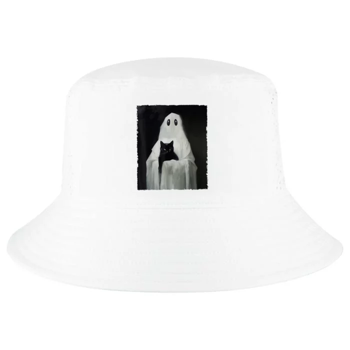 Black Cat Ghost Halloween Spooky Season Costume Gift Cool Comfort Performance Bucket Hat