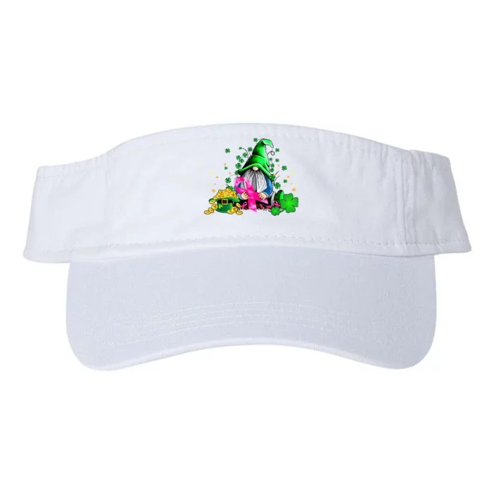 Breast Cancer Gnome St Patricks Day Pink Ribbon Awareness Valucap Bio-Washed Visor