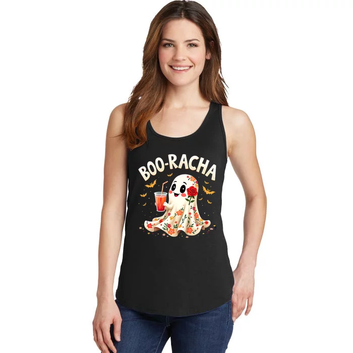 Booracha Cute Ghost Drink Fiesta Halloween Funny Ladies Essential Tank