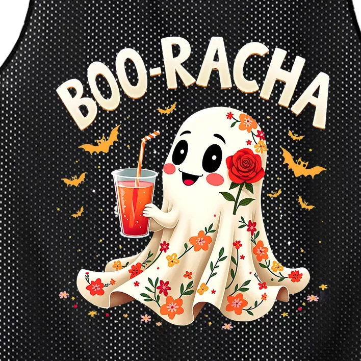 Booracha Cute Ghost Drink Fiesta Halloween Funny Mesh Reversible Basketball Jersey Tank