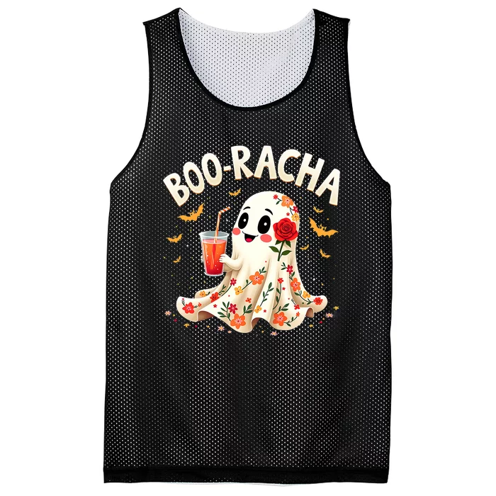 Booracha Cute Ghost Drink Fiesta Halloween Funny Mesh Reversible Basketball Jersey Tank