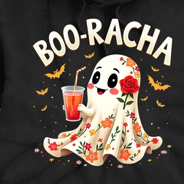 Booracha Cute Ghost Drink Fiesta Halloween Funny Tie Dye Hoodie