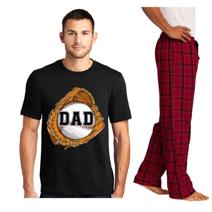 Baseball Catch Glove Baseball Dad Baseball Daddy Fathers Day Pajama Set