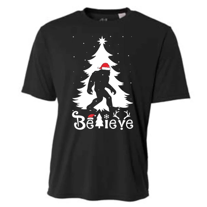 Bigfoot Christmas Gifts For Boy Girls Funny Christmas Cooling Performance Crew T-Shirt