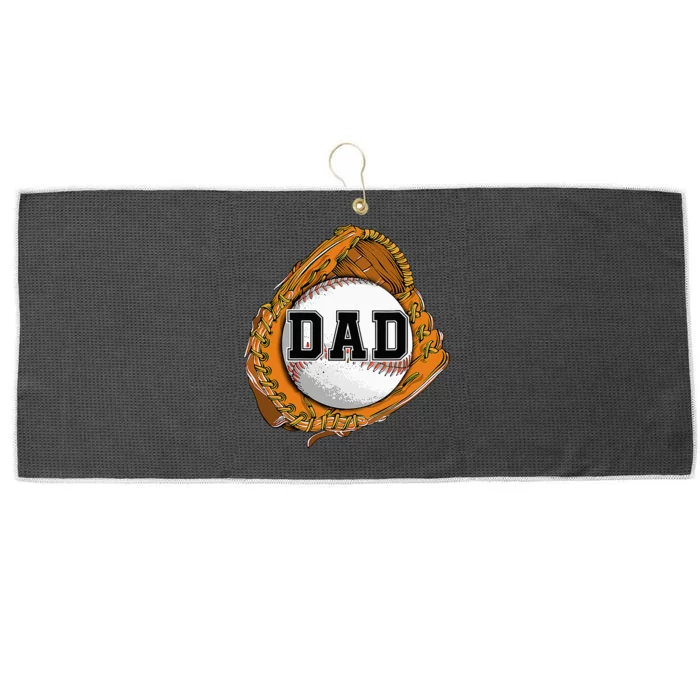 Baseball Catch Glove Baseball Dad Baseball for Fathers Day Large Microfiber Waffle Golf Towel