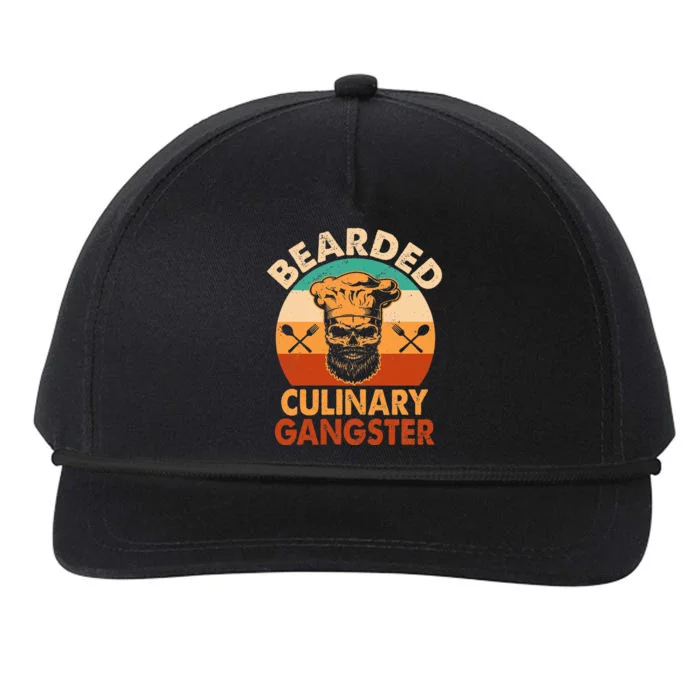 Bearded Culinary Gangster Cooking Funny BBQ Griller Chef Snapback Five-Panel Rope Hat