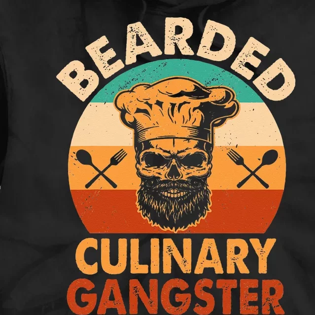 Bearded Culinary Gangster Cooking Funny BBQ Griller Chef Tie Dye Hoodie