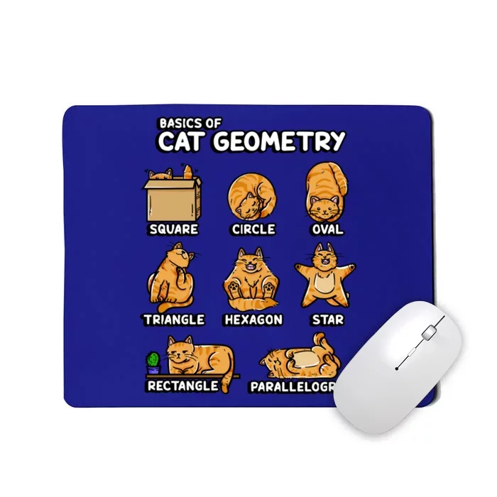 Basic Cat Geometry Cute Cat Cat Lover Cat Owner Math School Mousepad