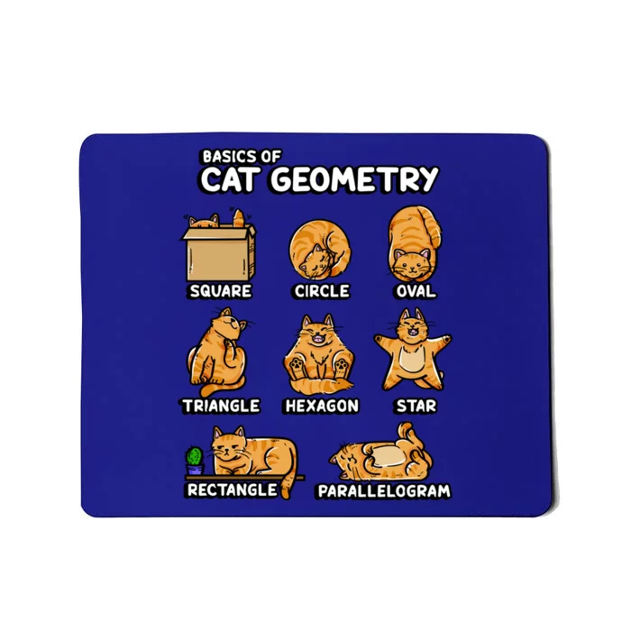 Basic Cat Geometry Cute Cat Cat Lover Cat Owner Math School Mousepad