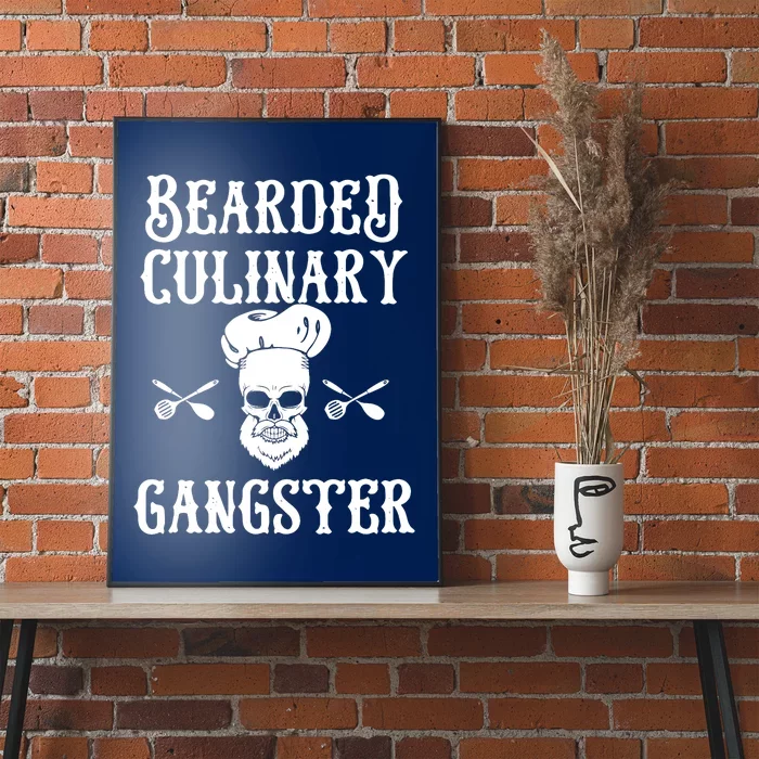 Bearded Culinary Gangster Vintage Cooking Guru Poster