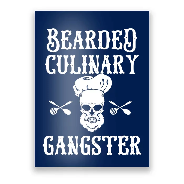 Bearded Culinary Gangster Vintage Cooking Guru Poster