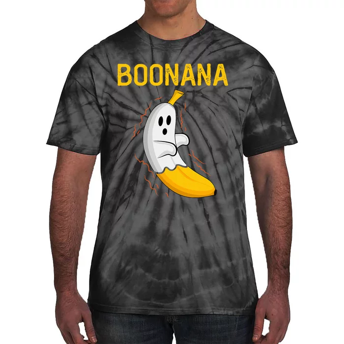 Boonana Cute Ghost Banana Halloween Tie-Dye T-Shirt