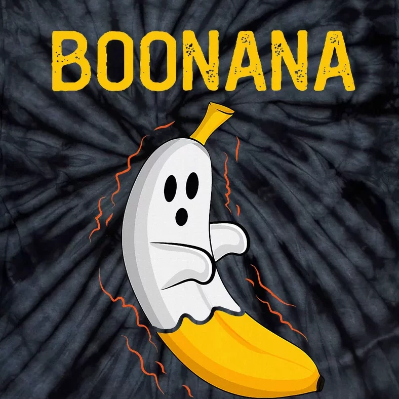 Boonana Cute Ghost Banana Halloween Tie-Dye T-Shirt