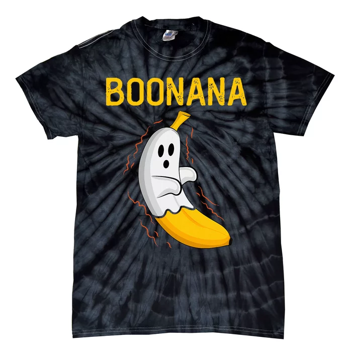 Boonana Cute Ghost Banana Halloween Tie-Dye T-Shirt