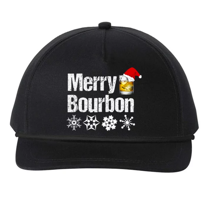 Bourbon Christmas Gift Merry Bourbon Snapback Five-Panel Rope Hat