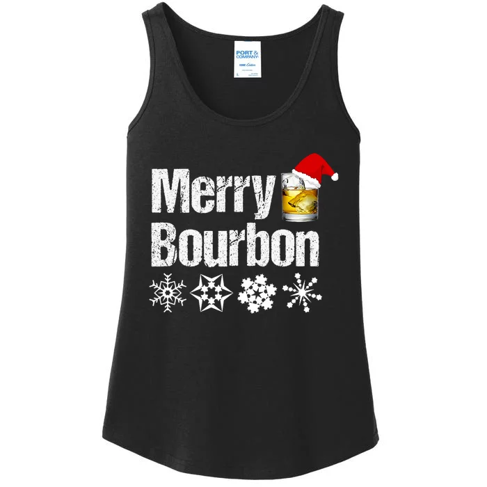 Bourbon Christmas Gift Merry Bourbon Ladies Essential Tank