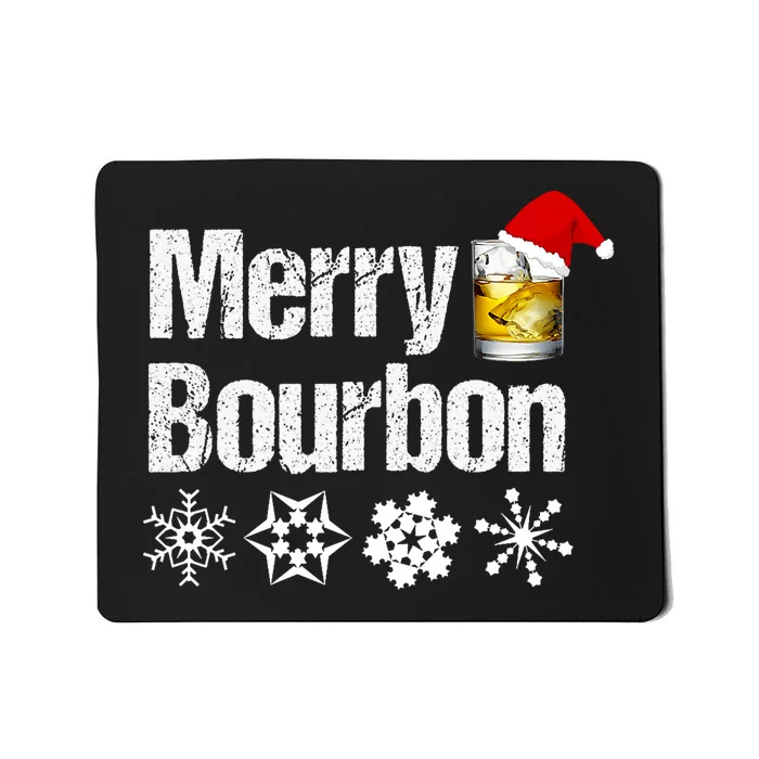 Bourbon Christmas Gift Merry Bourbon Mousepad