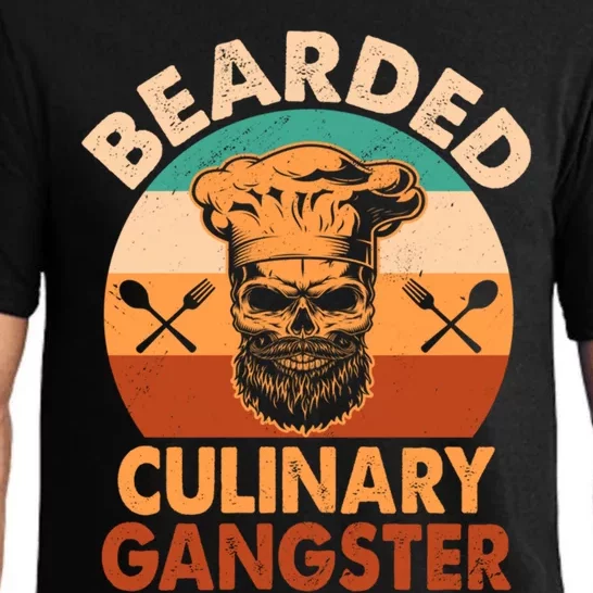 Bearded Culinary Gangster Cooking Funny Bbq Griller Chef Gift Pajama Set