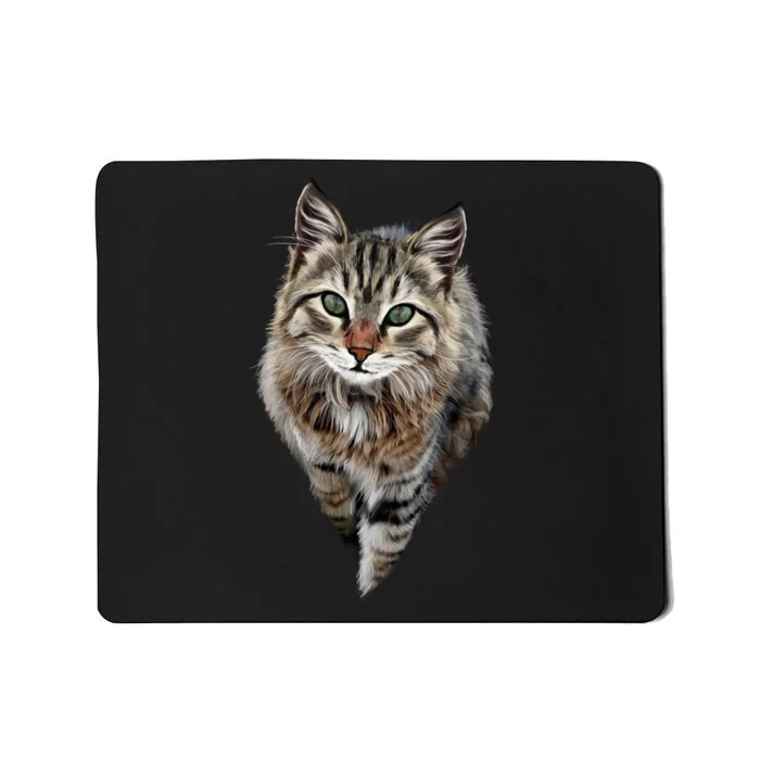 Brown Cat Green Eyes Cats Gifts Mousepad