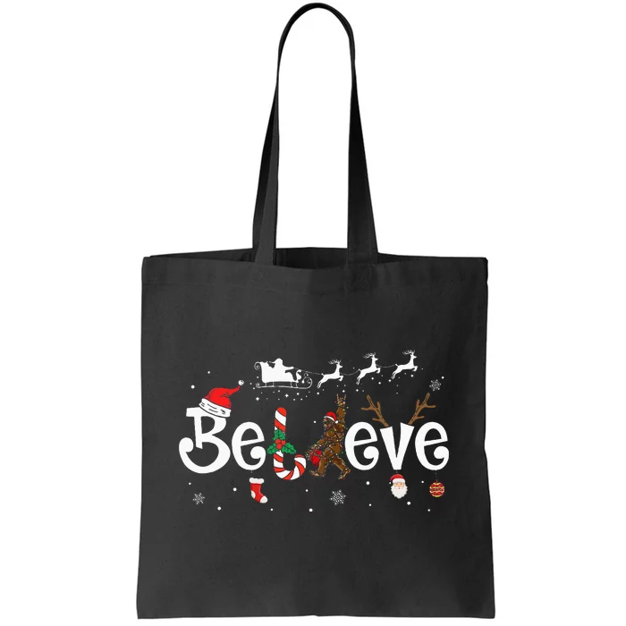 Bigfoot Christmas Gifts For Funny Christmas Tote Bag