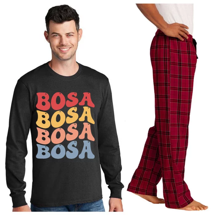 Bosa City Groovy Retro Long Sleeve Pajama Set