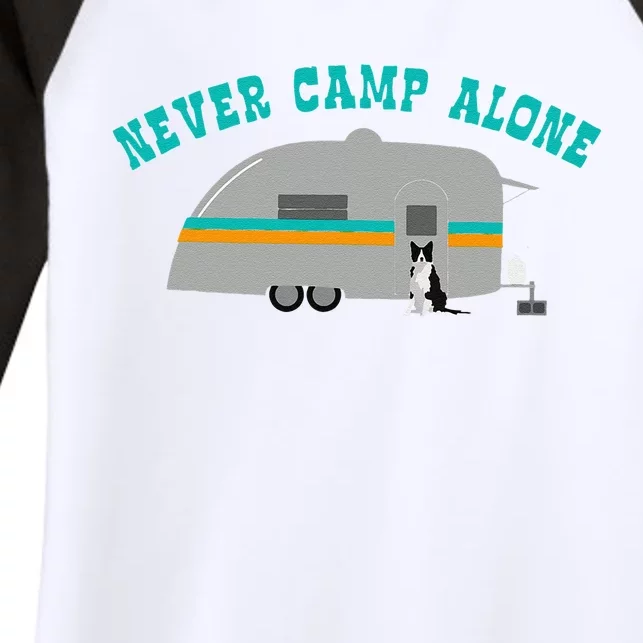 Border Collie Gifts Dog RV Funny Camping Travel Trailer Women's Tri-Blend 3/4-Sleeve Raglan Shirt