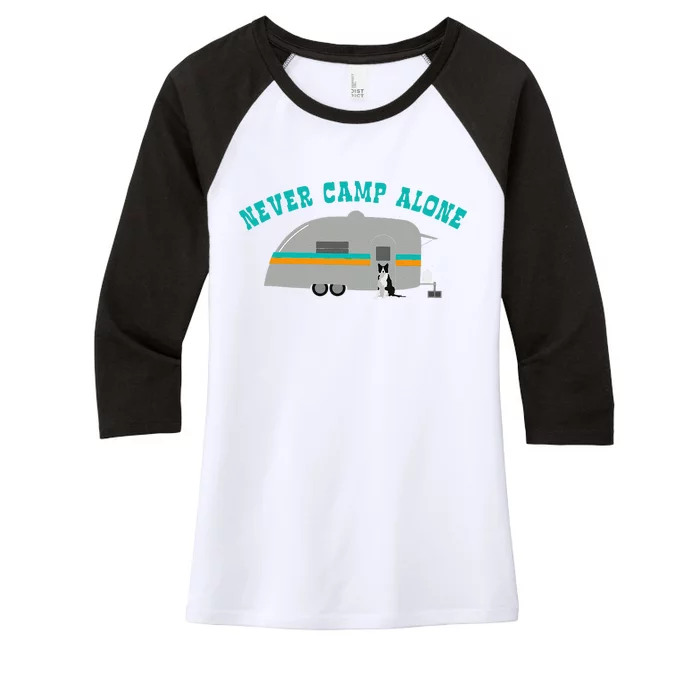 Border Collie Gifts Dog RV Funny Camping Travel Trailer Women's Tri-Blend 3/4-Sleeve Raglan Shirt